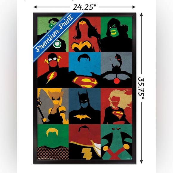 DC Comics (Justice League Heroic) Framed 30x40cm Print with Mount main image 0